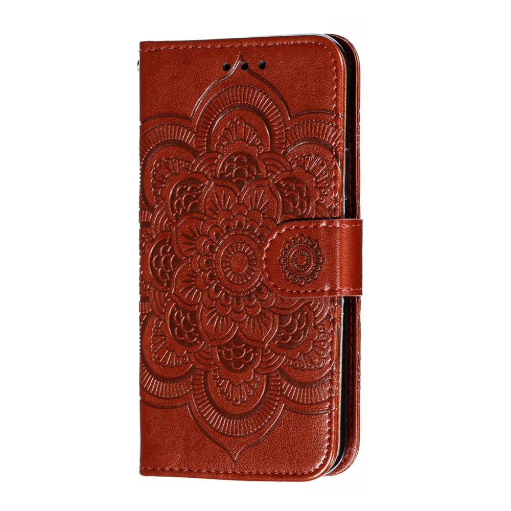  iPhone 11 Pro - Plånboksfodral Mandala - Brun