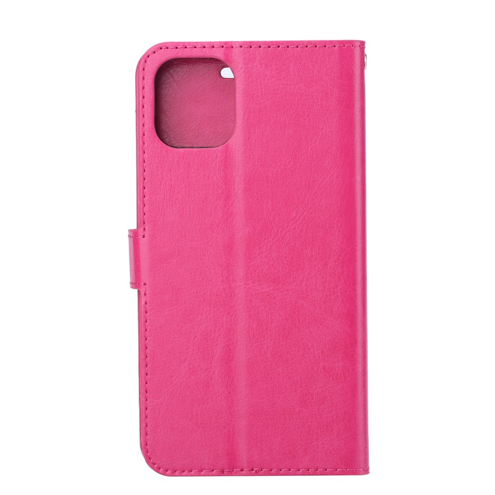  iPhone 11 Pro Max - Crazy Horse Plånboksfodral - Rosa