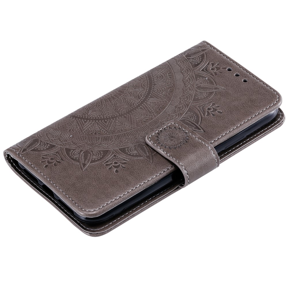  iPhone 11 - Plånboksfodral Mandala - Grå