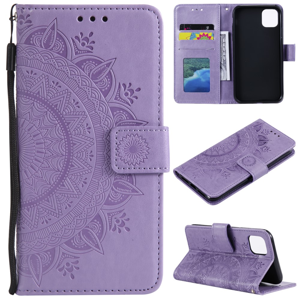  iPhone 11 - Plånboksfodral Mandala - Lila