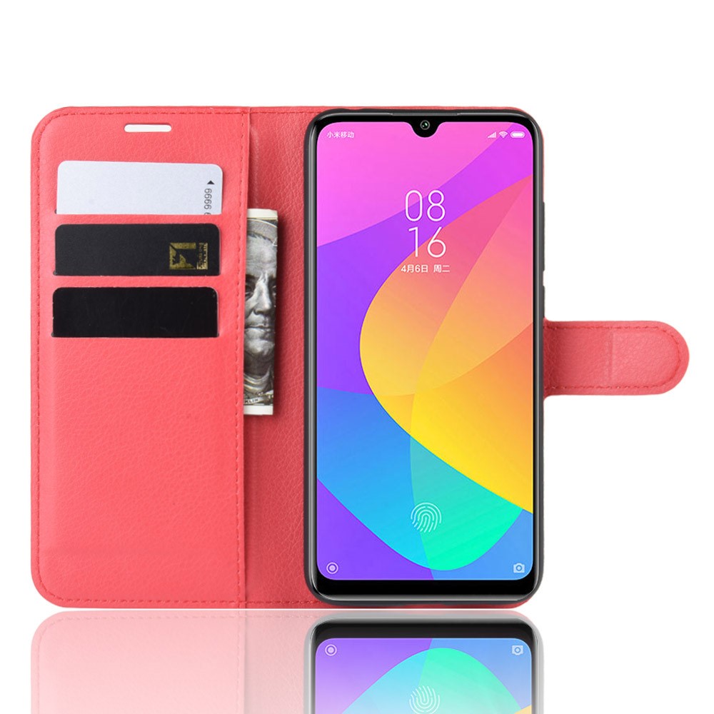  Xiaomi Mi A3 - Litchi Plånboksfodral - Röd