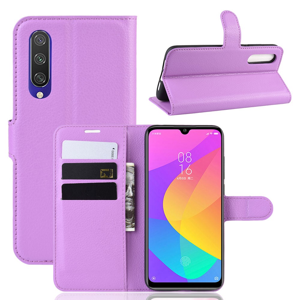  Xiaomi Mi A3 - Litchi Plånboksfodral - Lila