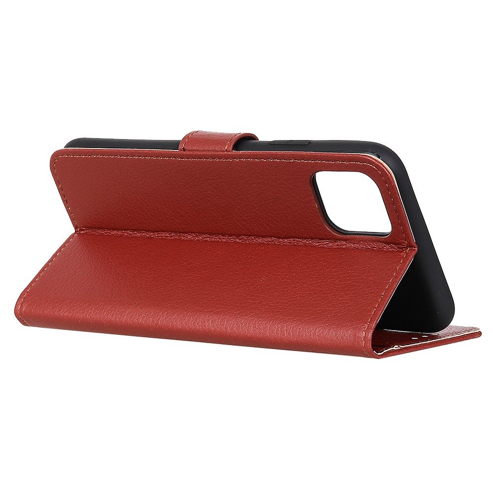  iPhone 11 Pro - Plånboksfodral Litchi - Brun