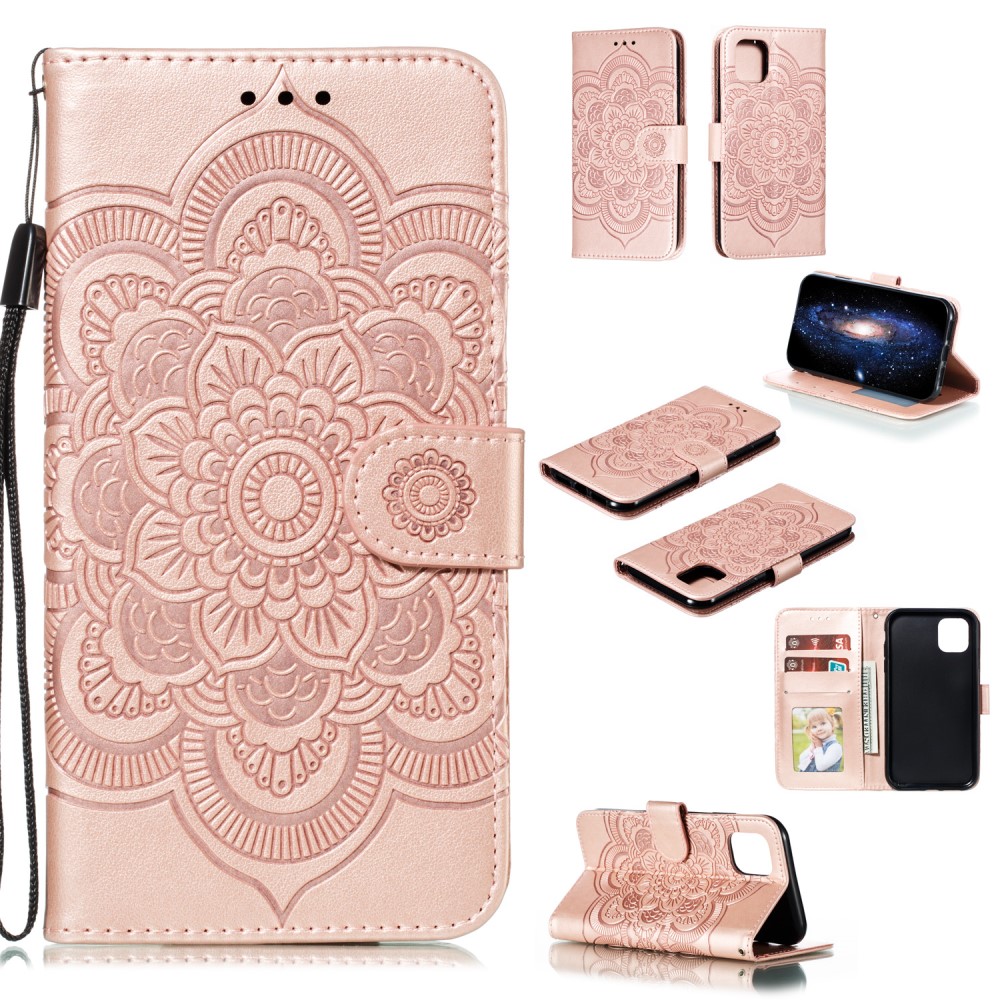  iPhone 11 - Sun Mandala Plånboksfodral - Roséguld