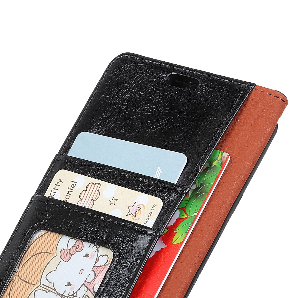  Samsung Galaxy J6 Plus - Premium Split Läder Plånboksfodral - Svart