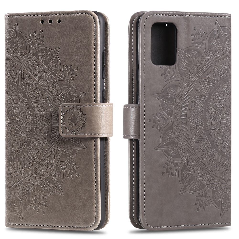  Samsung Galaxy A51 - Mandala Plånboksfodral - Grå