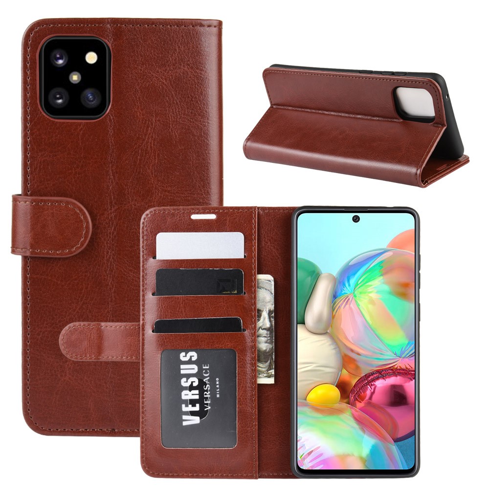  Samsung Galaxy Note 10 Lite - Crazy Horse Plånboksfodral - Brun
