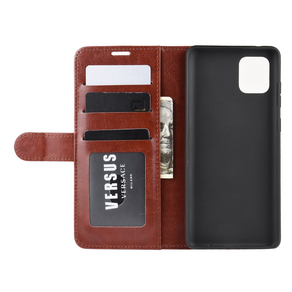  Samsung Galaxy Note 10 Lite - Crazy Horse Plånboksfodral - Brun