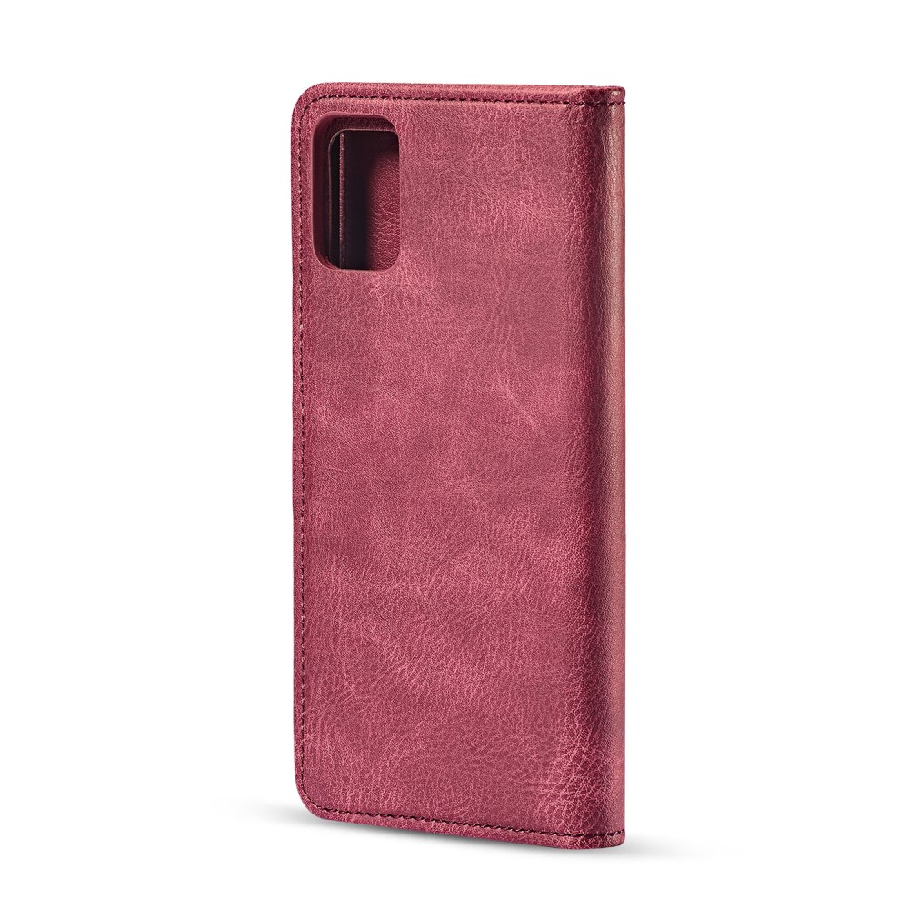 DG.MING Samsung Galaxy A71 - DG.MING Plånboksfodral/Magnet Skal - Vinröd