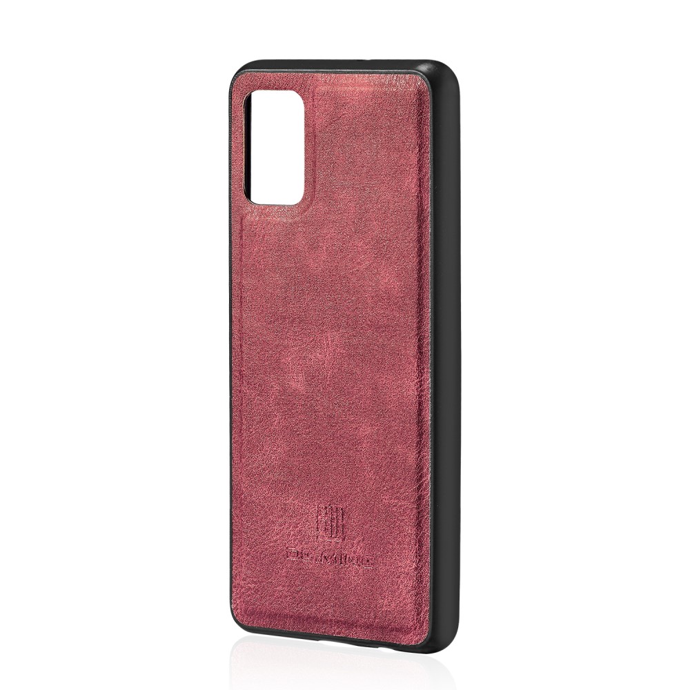 DG.MING Samsung Galaxy A71 - DG.MING Plånboksfodral/Magnet Skal - Vinröd