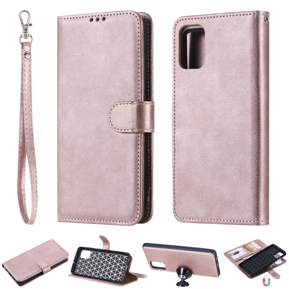  Samsung Galaxy A51 - 2in1 Magnet Skal / Plånboksfodral - Roséguld