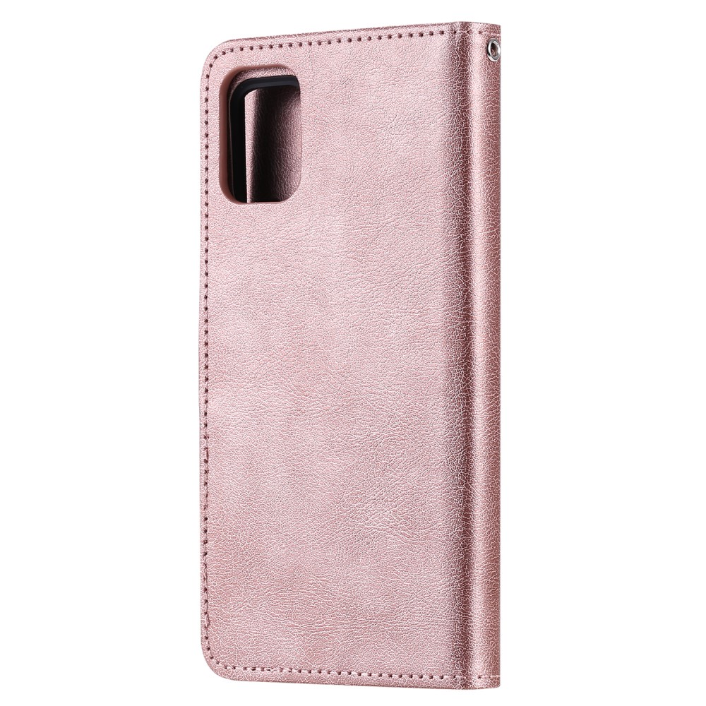  Samsung Galaxy A51 - 2in1 Magnet Skal / Plånboksfodral - Roséguld