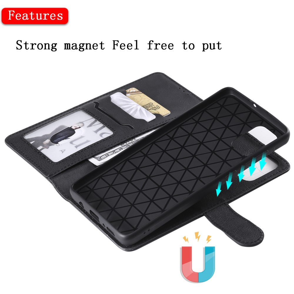  Samsung Galaxy A71 - 2in1 Magnet Skal / Plånboksfodral - Svart