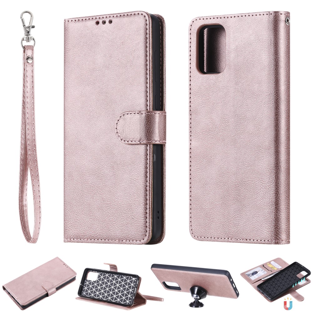  Samsung Galaxy A71 - 2in1 Magnet Skal / Plånboksfodral - Roséguld
