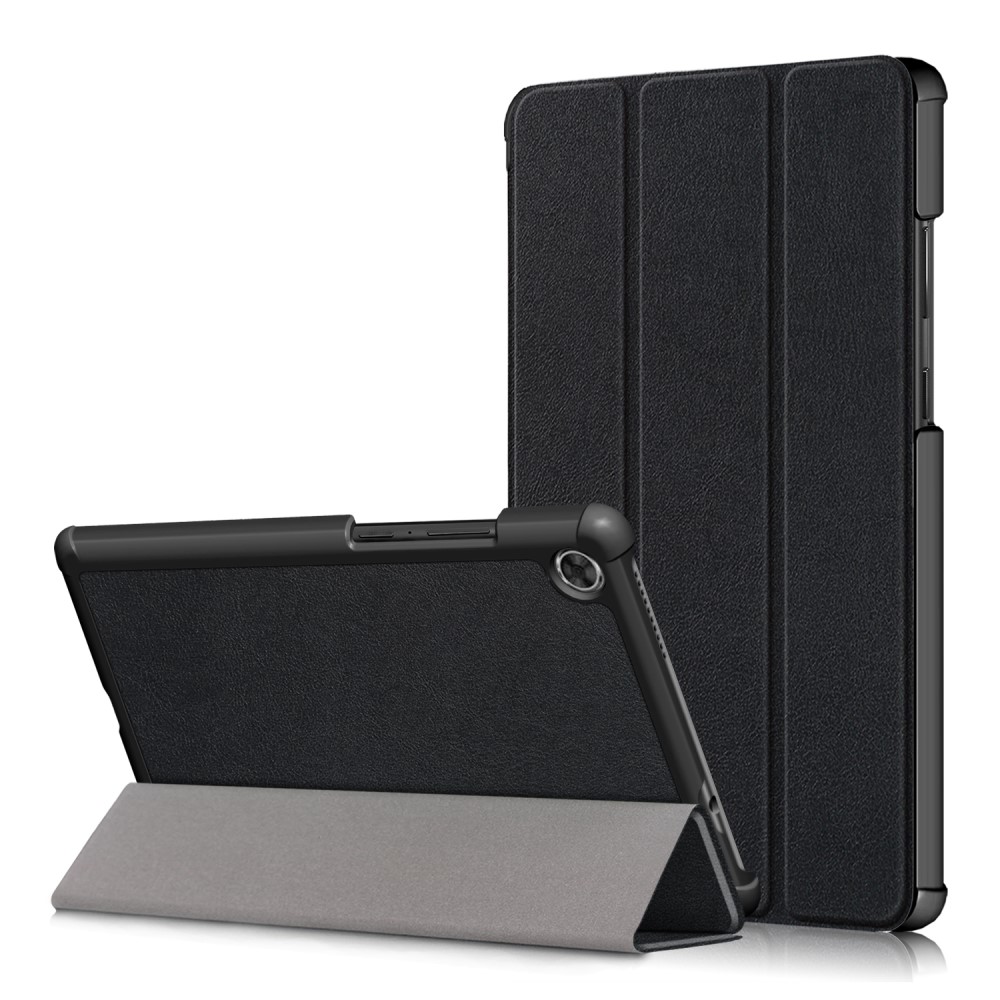  Lenovo Tab M8 2nd Gen (HD) Litchi Tri-Fold Fodral Svart