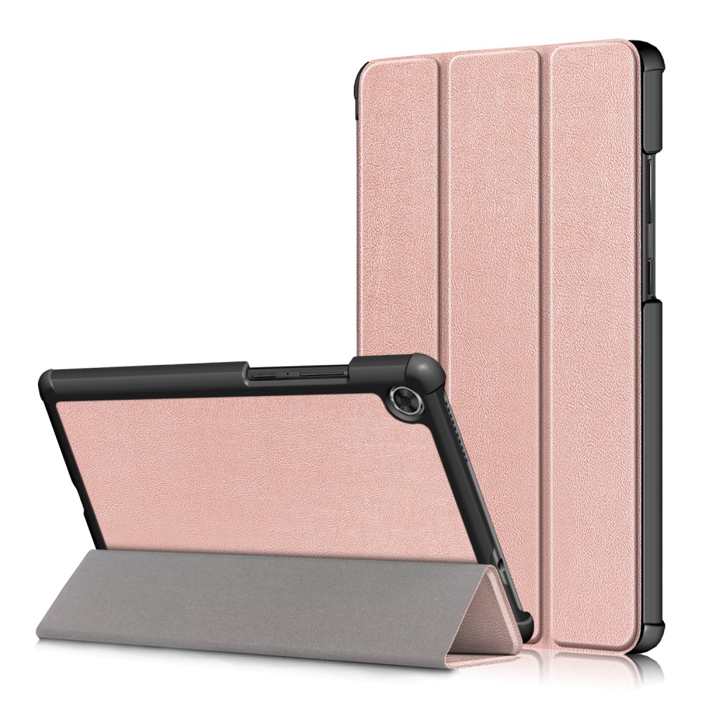  Lenovo Tab M8 2nd Gen (HD) Litchi Tri-Fold Fodral Roséguld