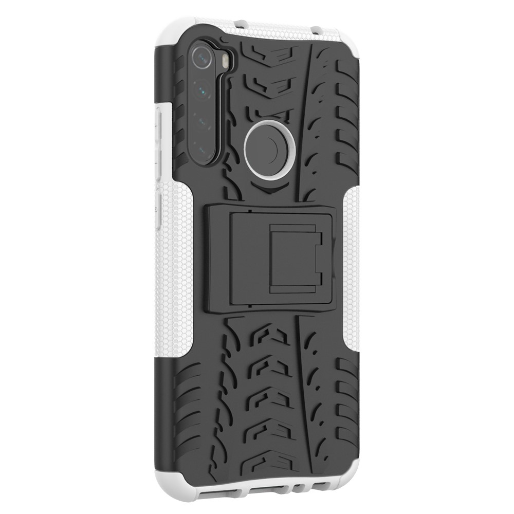  Xiaomi Redmi Note 8T - Ultimata Stöttåliga Skalet med Stöd - Vit