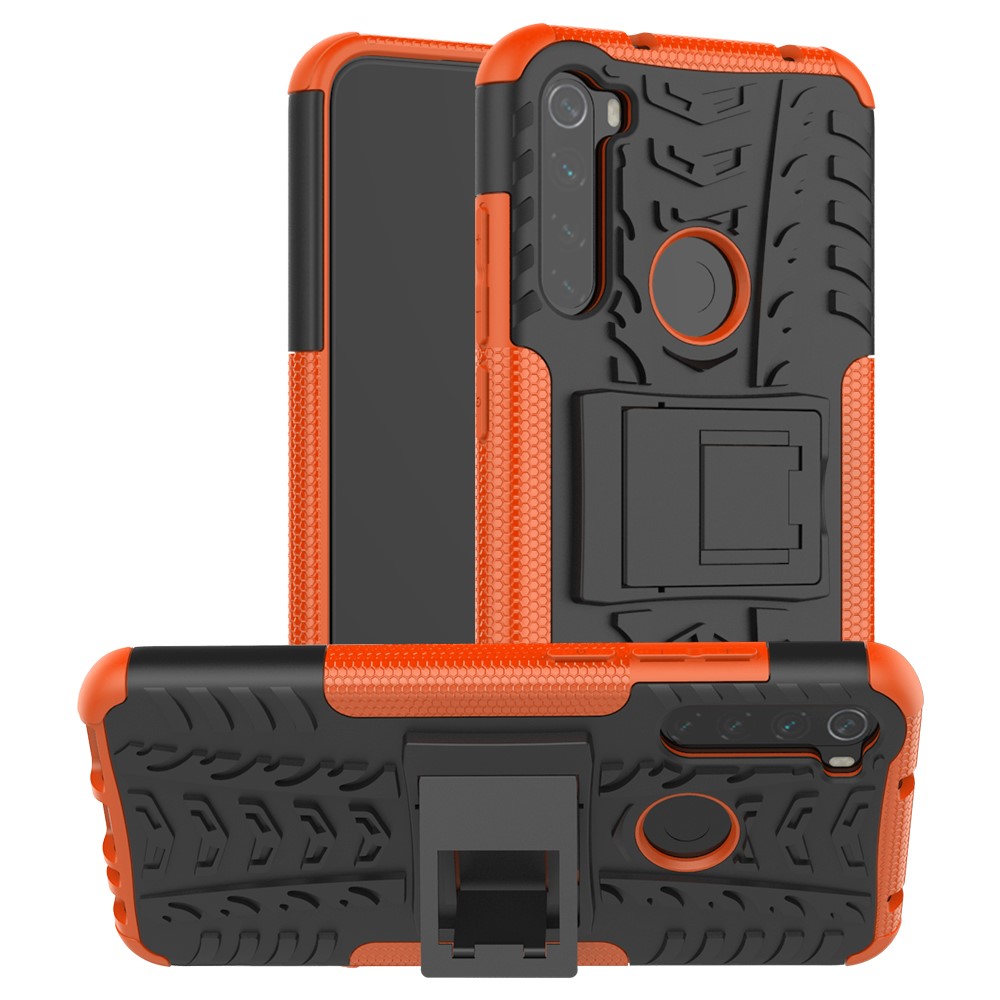  Xiaomi Redmi Note 8T - Ultimata Stöttåliga Skalet med Stöd - Orange