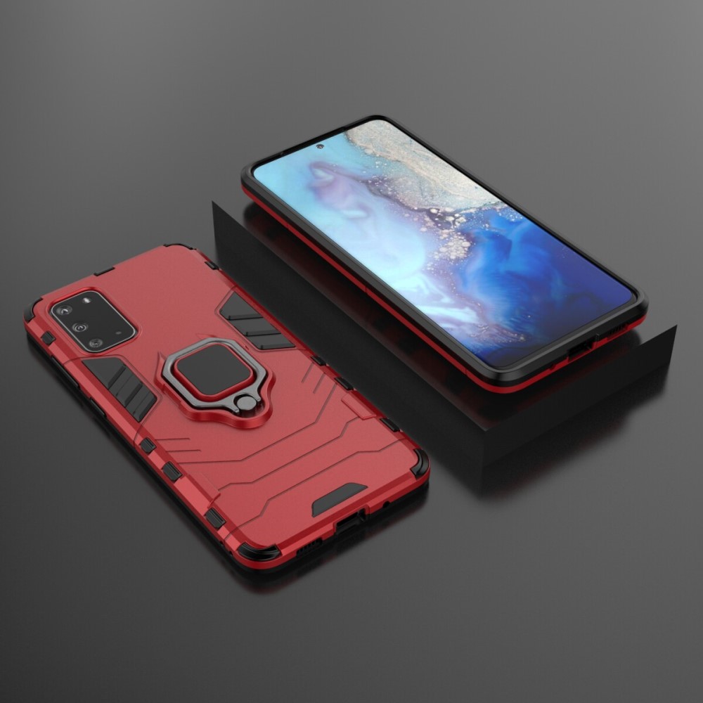  Samsung Galaxy S20 Ultra - Armour Ring Skal - Röd