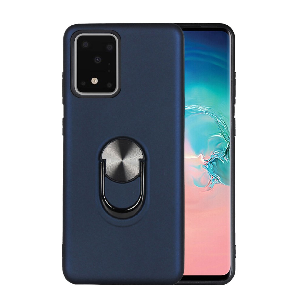  Samsung Galaxy S20 Ultra - Hybrid Ring Skal - Mörk Blå