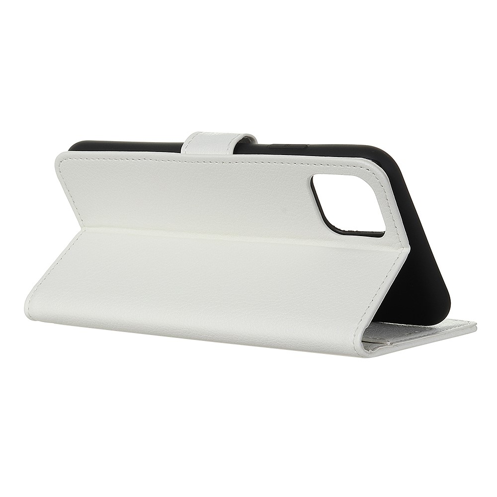  iPhone 11 Pro Max - Plånboksfodral Litchi - Vit