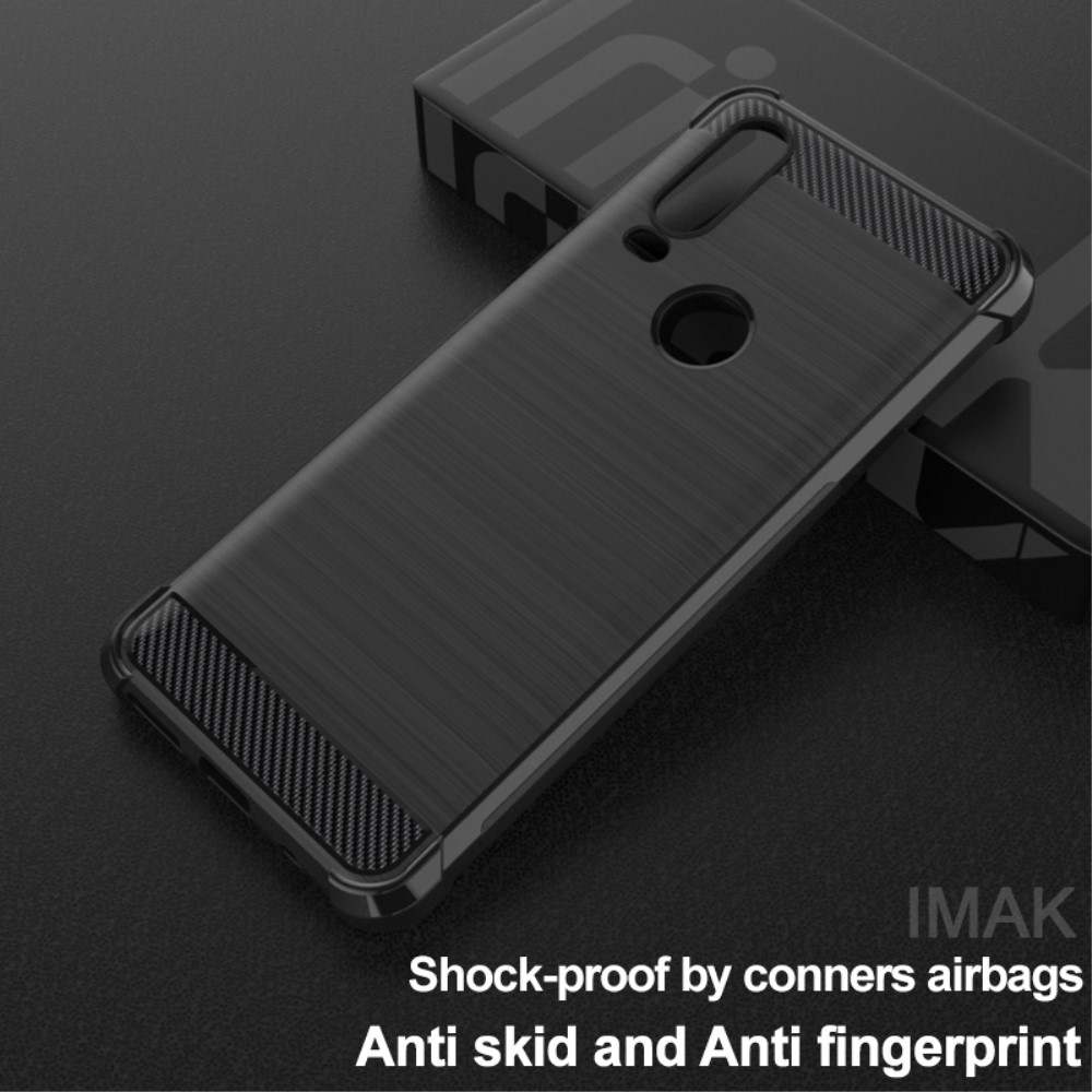 IMAK Motorola One Action - IMAK Vega Airbag TPU Skal - Svart