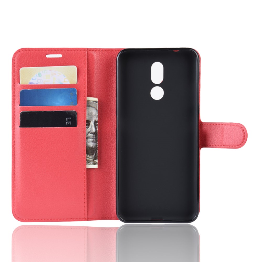  Nokia 3.2 - Litchi Plånboksfodral - Röd