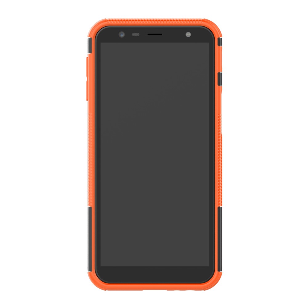 Samsung Galaxy J6 Plus - Stöttåliga skalet med stöd - Orange