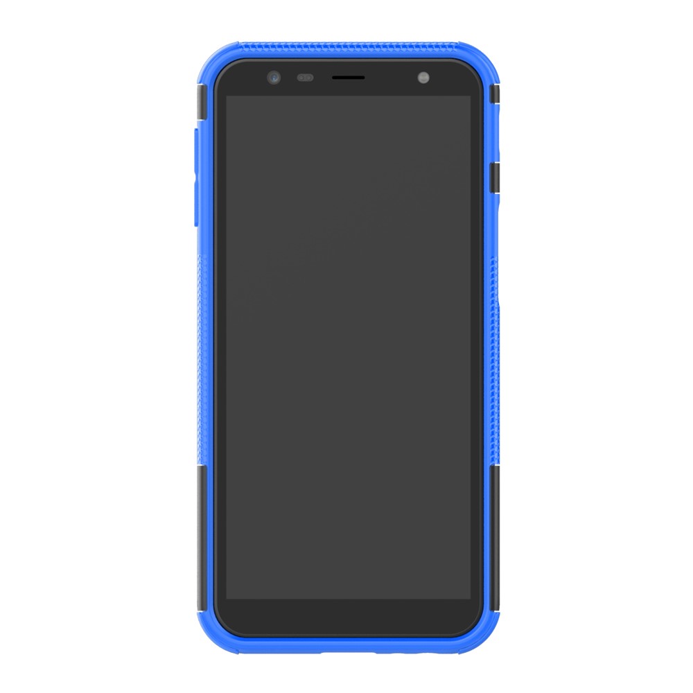  Samsung Galaxy J6 Plus - Stöttåliga skalet med stöd - Blå