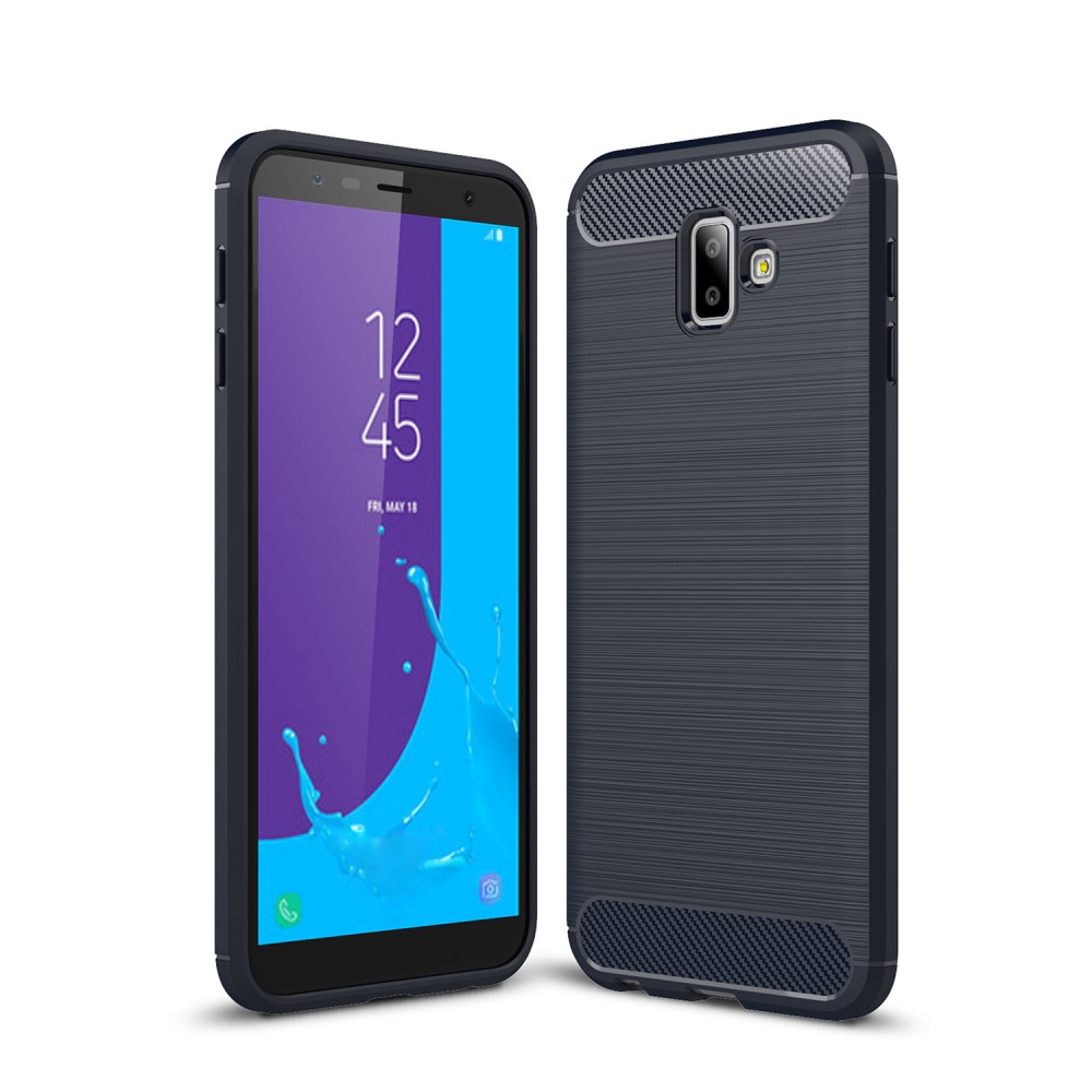  Samsung Galaxy J6 Plus - Brushed TPU Skal - Mörk Blå