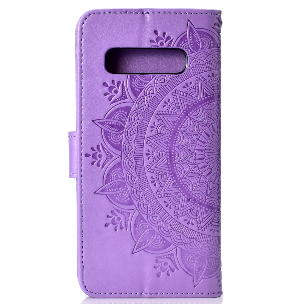  Samsung Galaxy S10 - Mandala Plånboksfodral - Lila