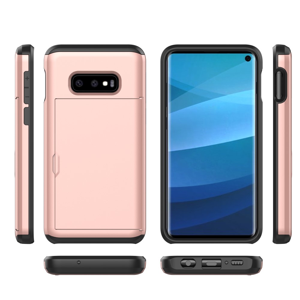  Samsung Galaxy S10e - Hybrid Skal Med Kortfunktion - Roséguld