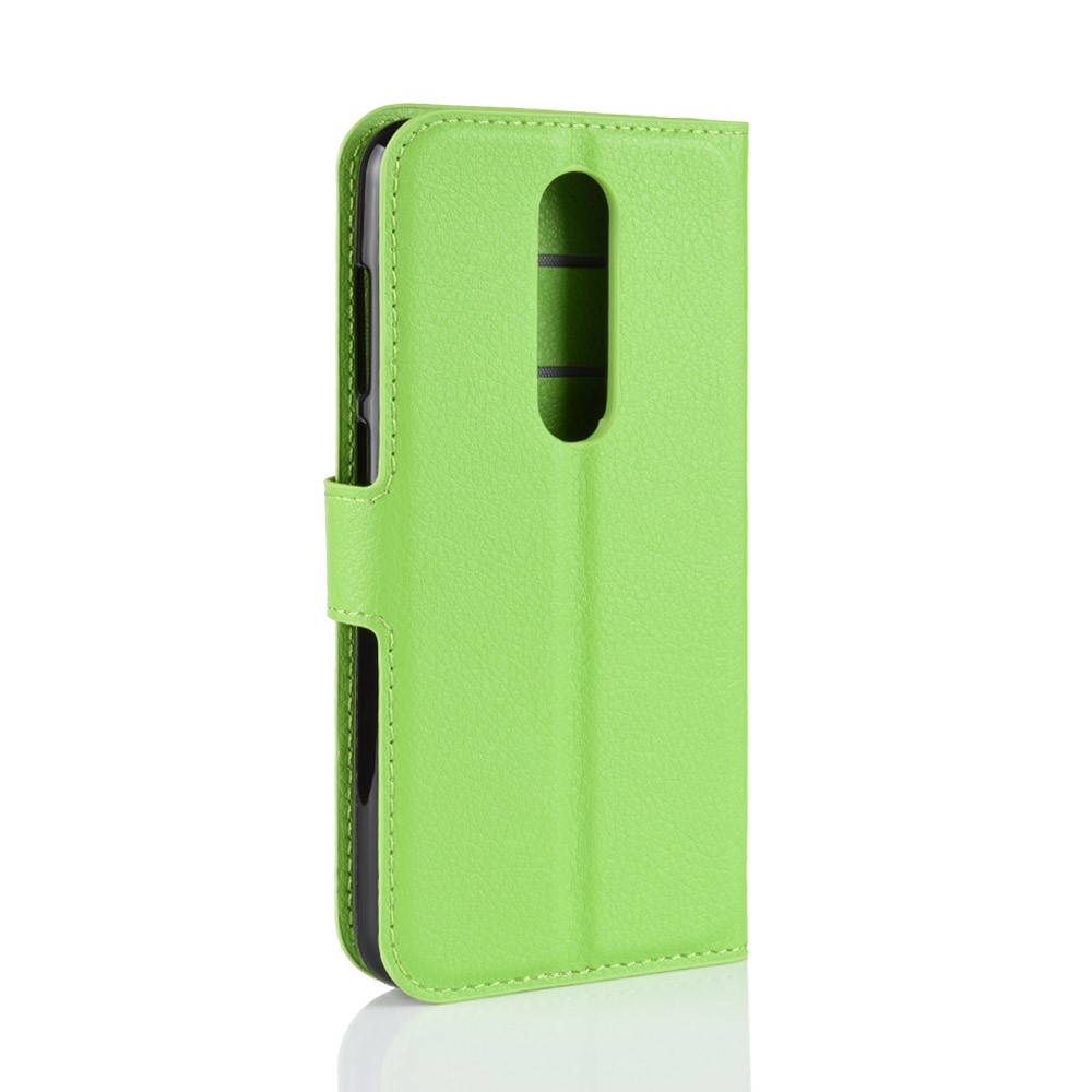  Nokia 5.1 Plus - Litchi Plånboksfodral - Grön
