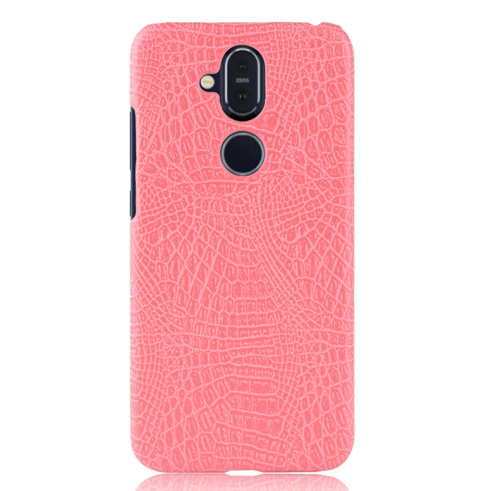  Nokia 8.1 - Krokodil Mönster Skal - Rosa