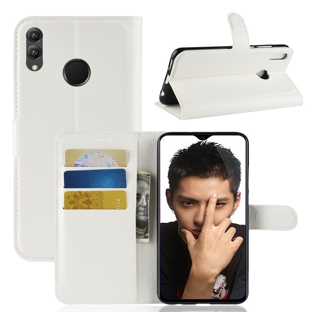  Huawei Honor 8X - Litchi Plånboksfodral - Vit