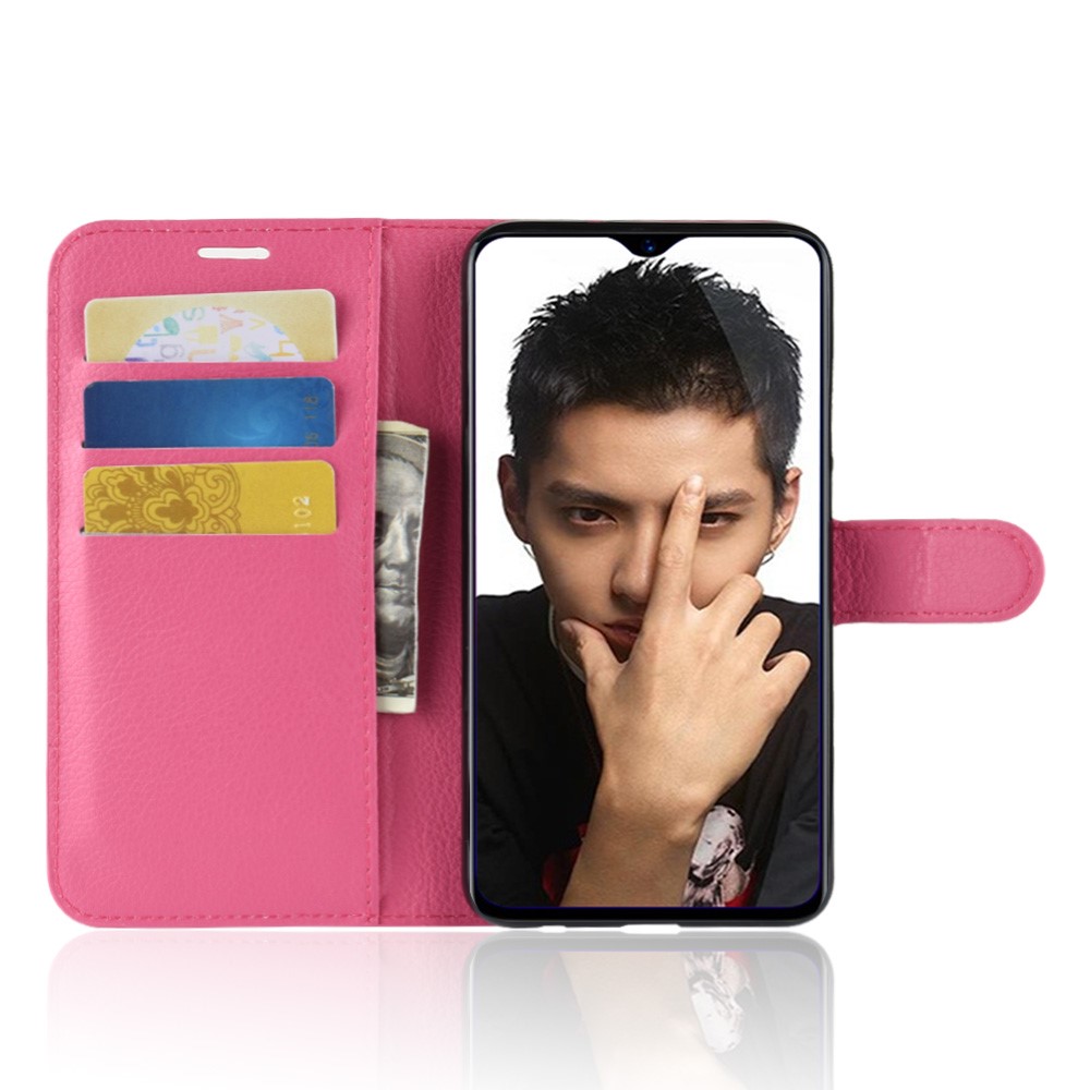  Huawei Honor 8X - Litchi Plånboksfodral - Rosa