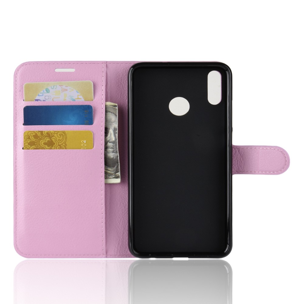  Huawei Honor 8X - Litchi Plånboksfodral - Ljus Rosa