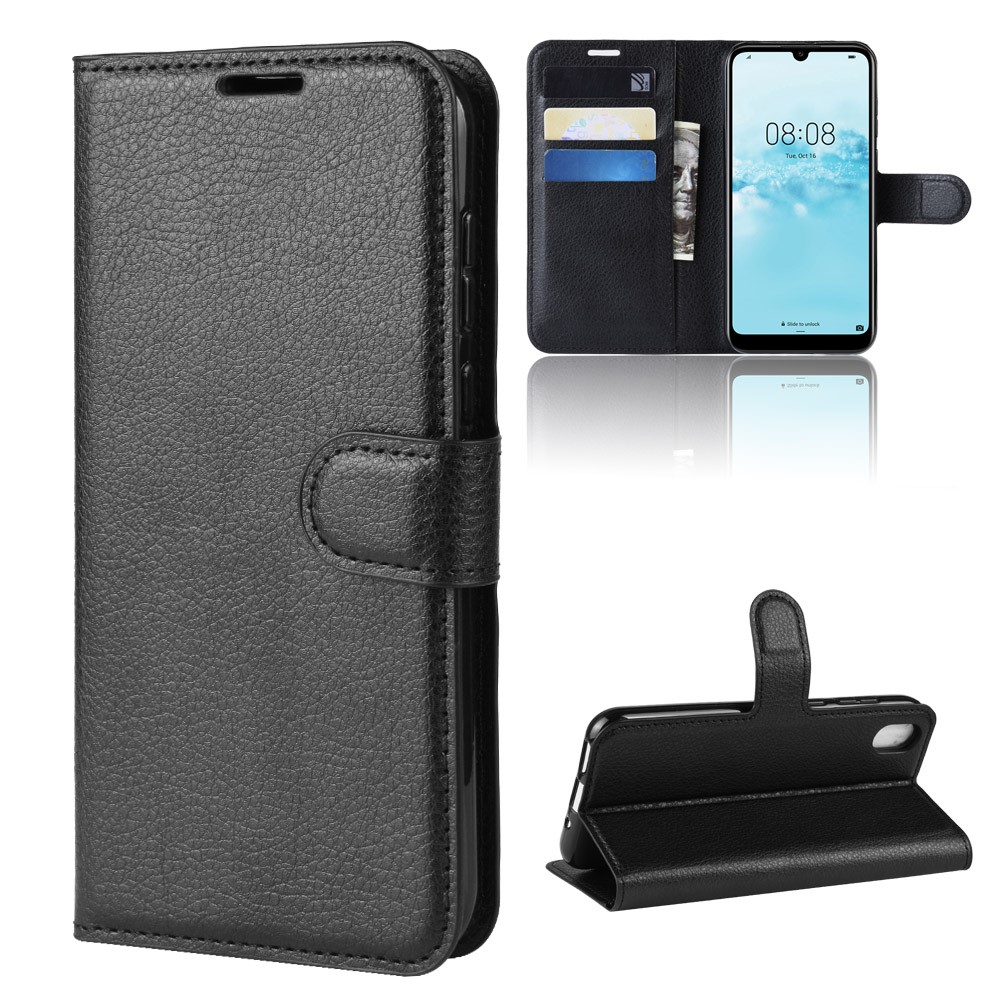  Huawei Y5 (2019) - Litchi Plånboksfodral - Svart