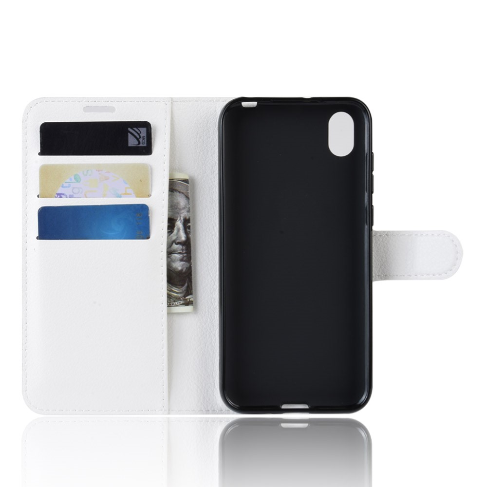  Huawei Y5 (2019) - Litchi Plånboksfodral - Vit