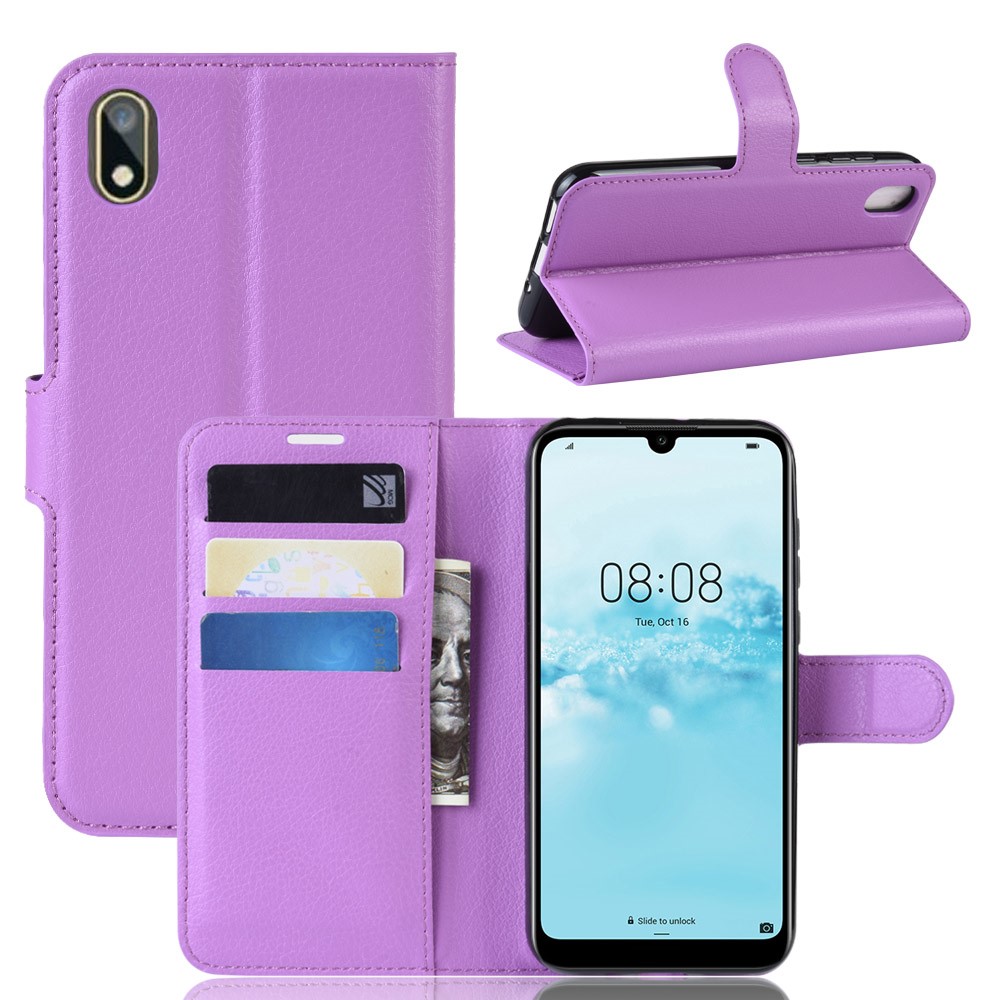  Huawei Y5 (2019) - Litchi Plånboksfodral - Lila