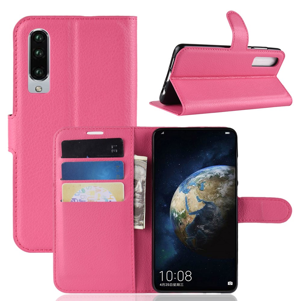  Huawei P30 - Litchi Plånboksfodral - Rosa