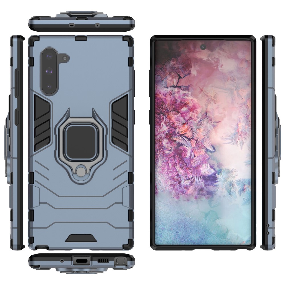  Samsung Galaxy Note 10 - Armour Ring Skal - Navy Blue