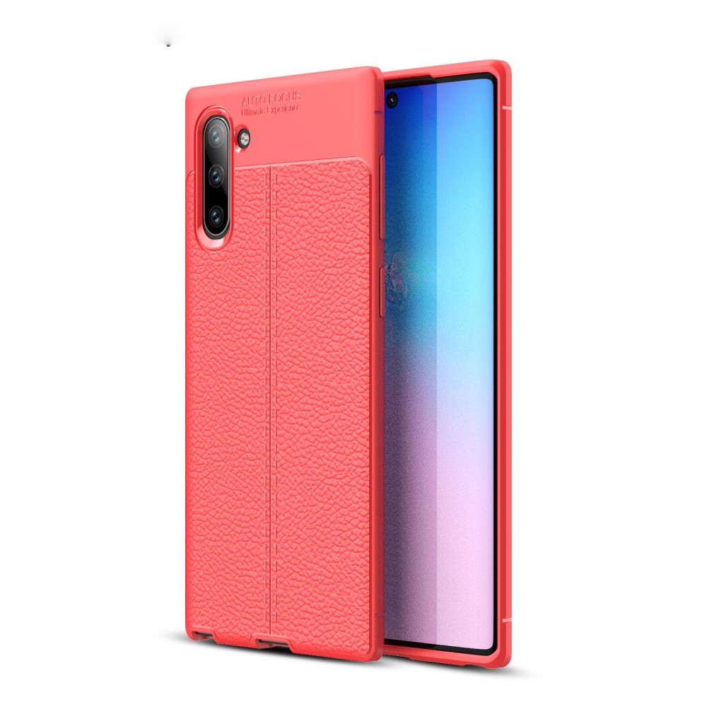  Samsung Galaxy Note 10 - Litchi läderskal - Röd