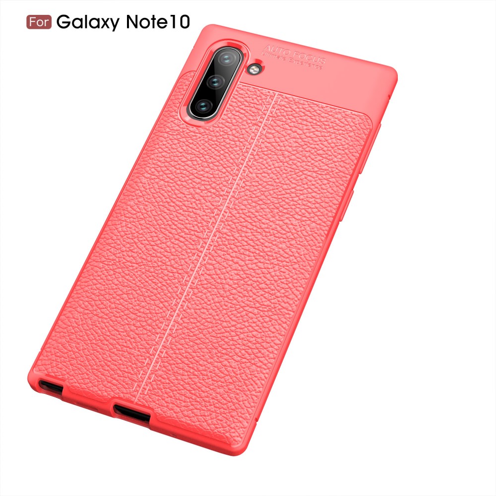  Samsung Galaxy Note 10 - Litchi läderskal - Röd