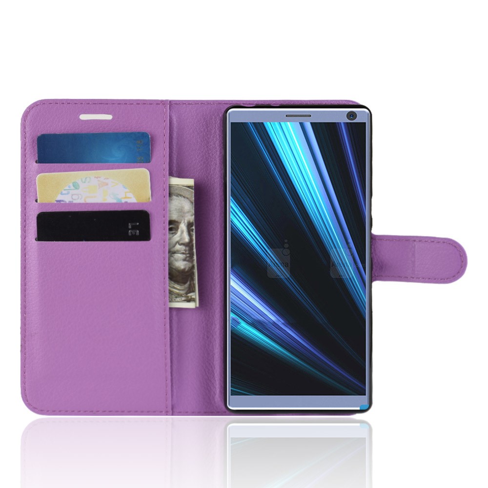  Sony Xperia 10 Plus - Litchi Plånboksfodral - Lila