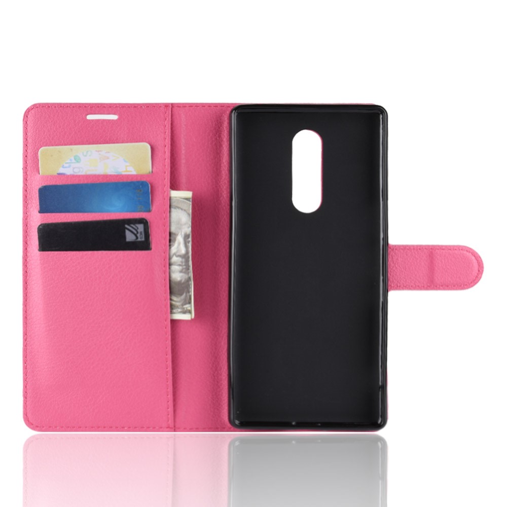  Sony Xperia 1 - Litchi Plånboksfodral - Rosa