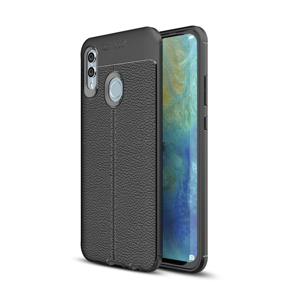  Huawei P Smart (2019) - Litchi Läderskal - Svart