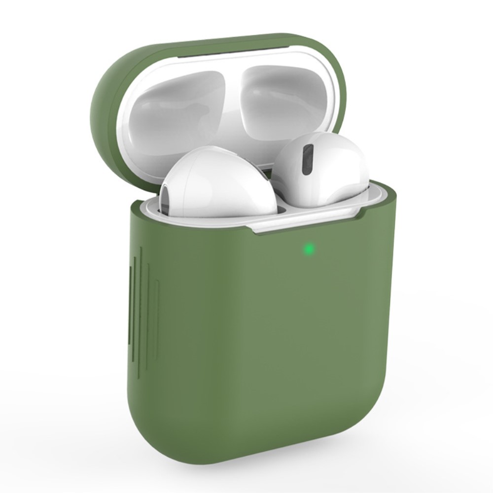  Silikonskal för AirPods med trådlös laddningsetui - Grön