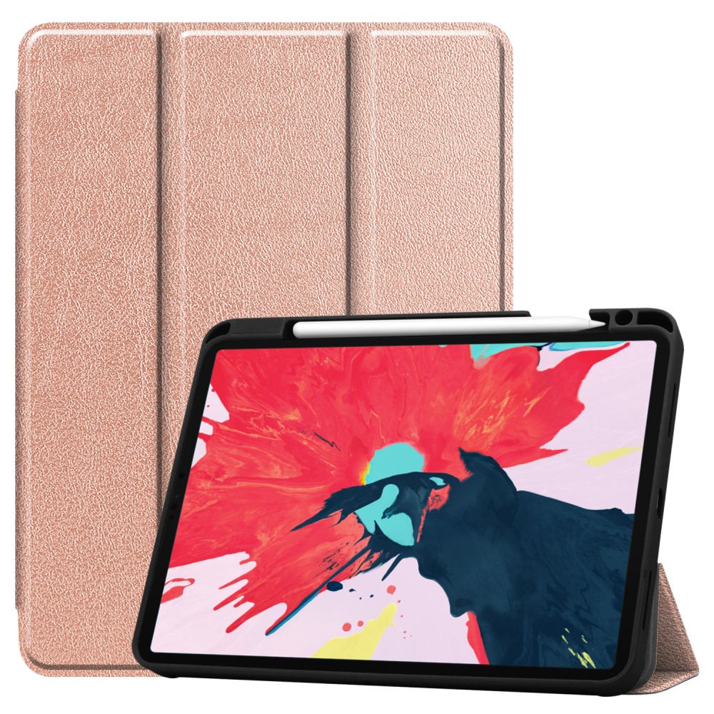  iPad Pro 11 (2018/2020) - Tri-Fold Fodral med Pennhållare - Roséguld