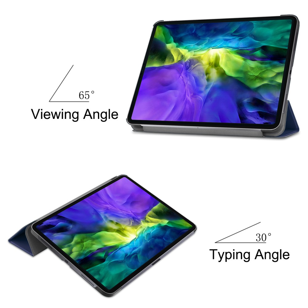  iPad Air 2026-2020 / Pro 11 Fodral Tri-Fold Mörk Blå